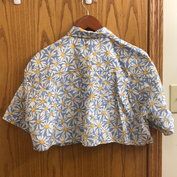 Zara daisy linen cropped shirt - Picture 3 of 4